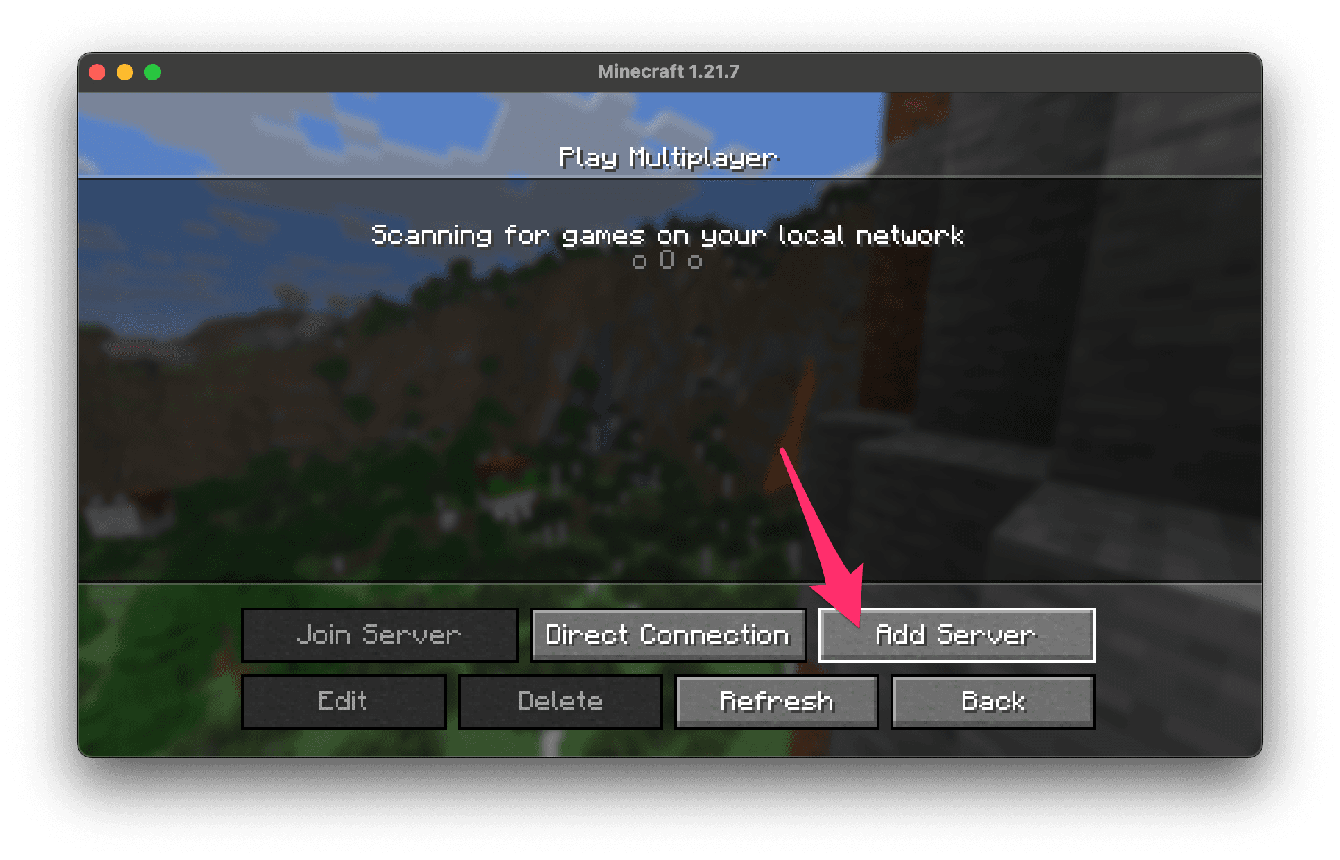 Click the Add Server button